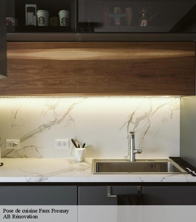 Pose de cuisine faux-fresnay-51230 AB Rénovation