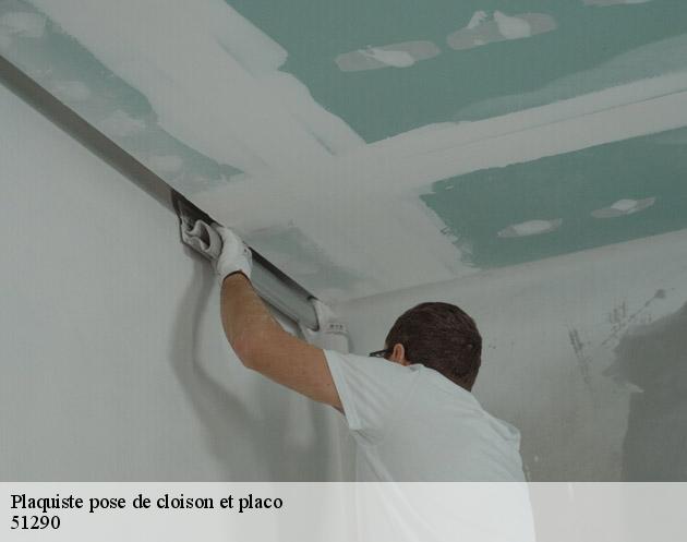Plaquiste pose de cloison et placo  lignon-51290 AB Rénovation